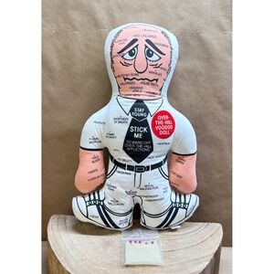 Vintage 1987 Over-The-Hill Voodoo Doll Gag Gift Novelty Plush with Pins 13.5"